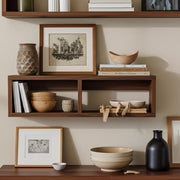 American Walnut Wall Shelf for Mugs, Cups & Kitchen Storage