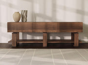Bohdi Solid Walnut TV Unit – Media Sideboard