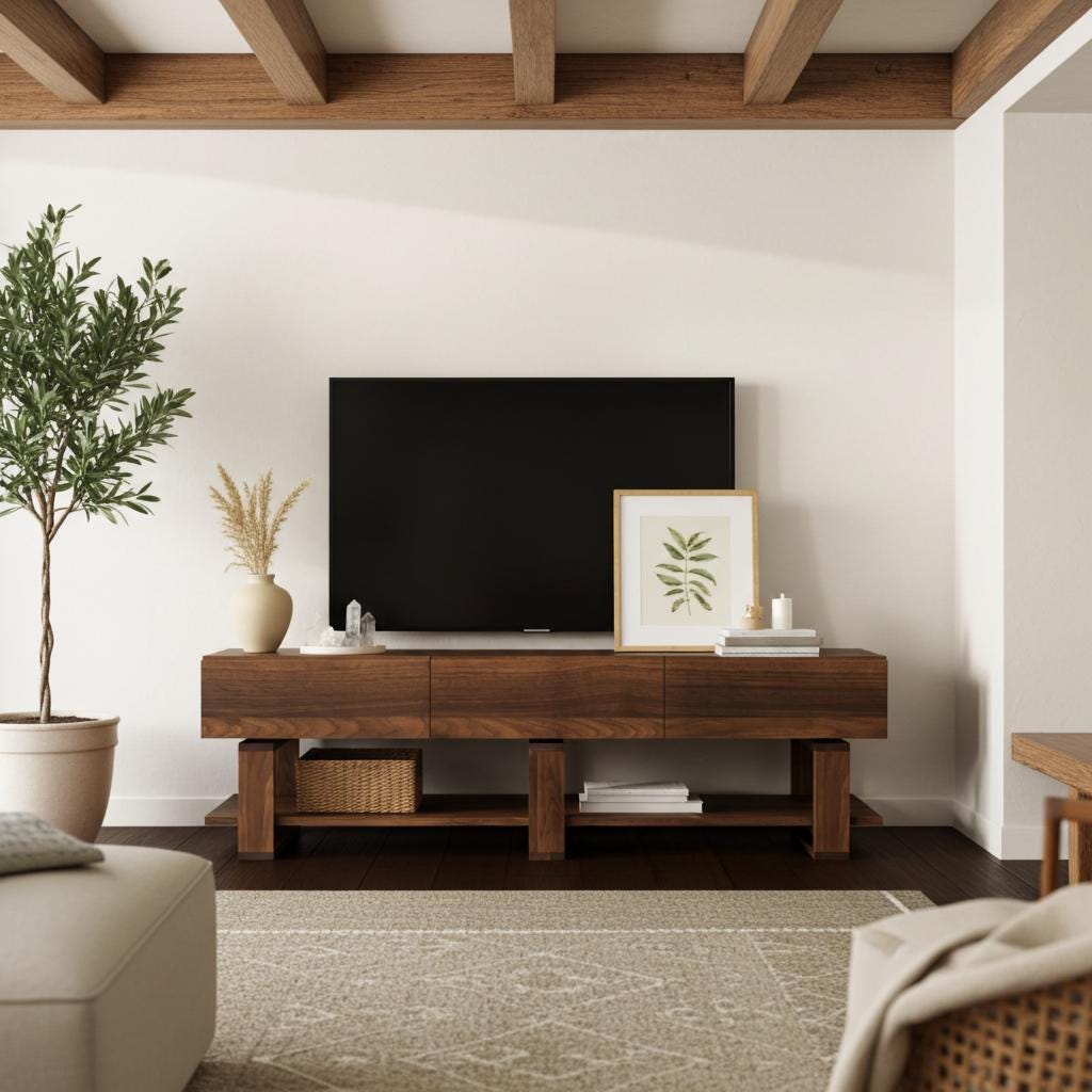 Bodhi American Walnut TV Unit – Media Console Sideboard