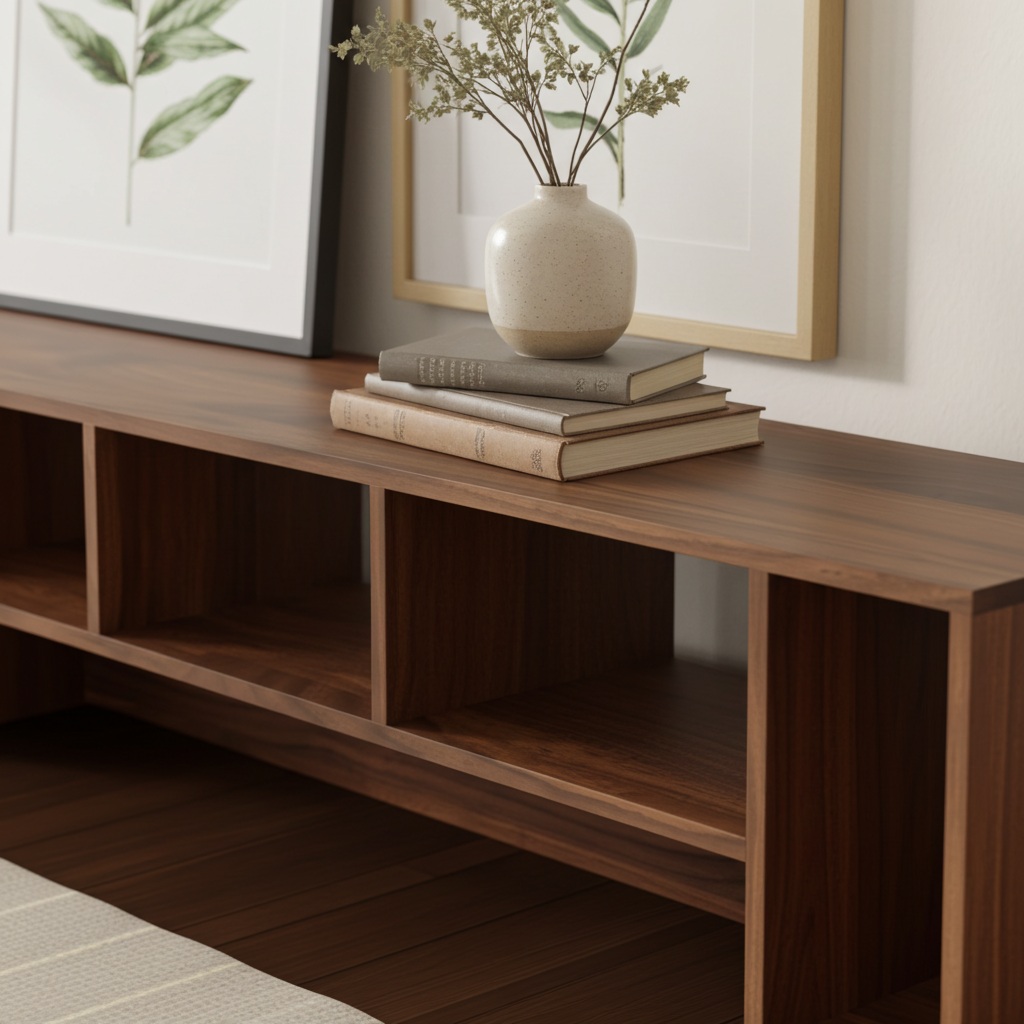 The Elm Walnut TV Unit