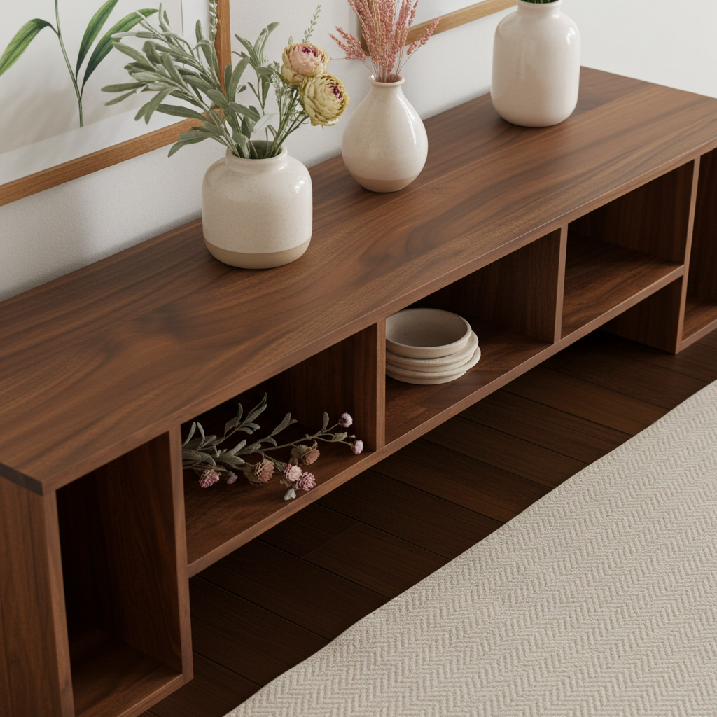 The Elm Walnut TV Unit