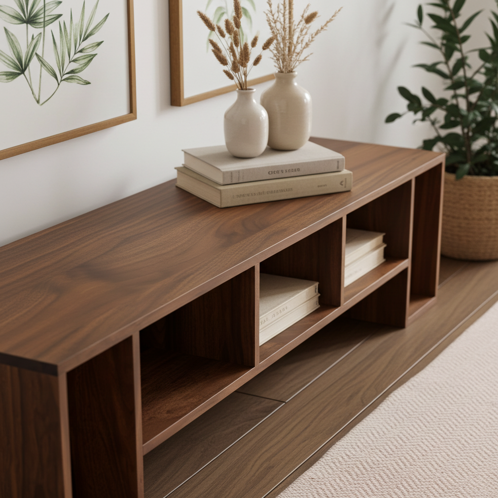 The Elm Walnut TV Unit