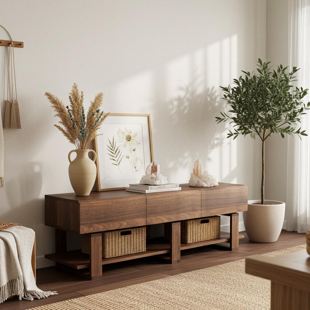 Bodhi American Walnut TV Unit – Media Console Sideboard