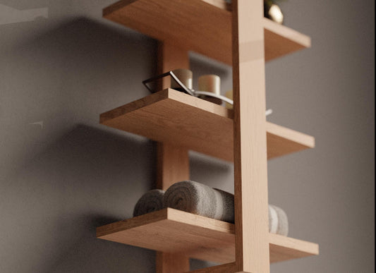 5/4/3/2 Oak Floating Shelves, Oak Shelf - Oak Shelving Unit - Wall Unit, Bookcase Display and Storage - Bathroom Towel Rack - Kitchen Shelf