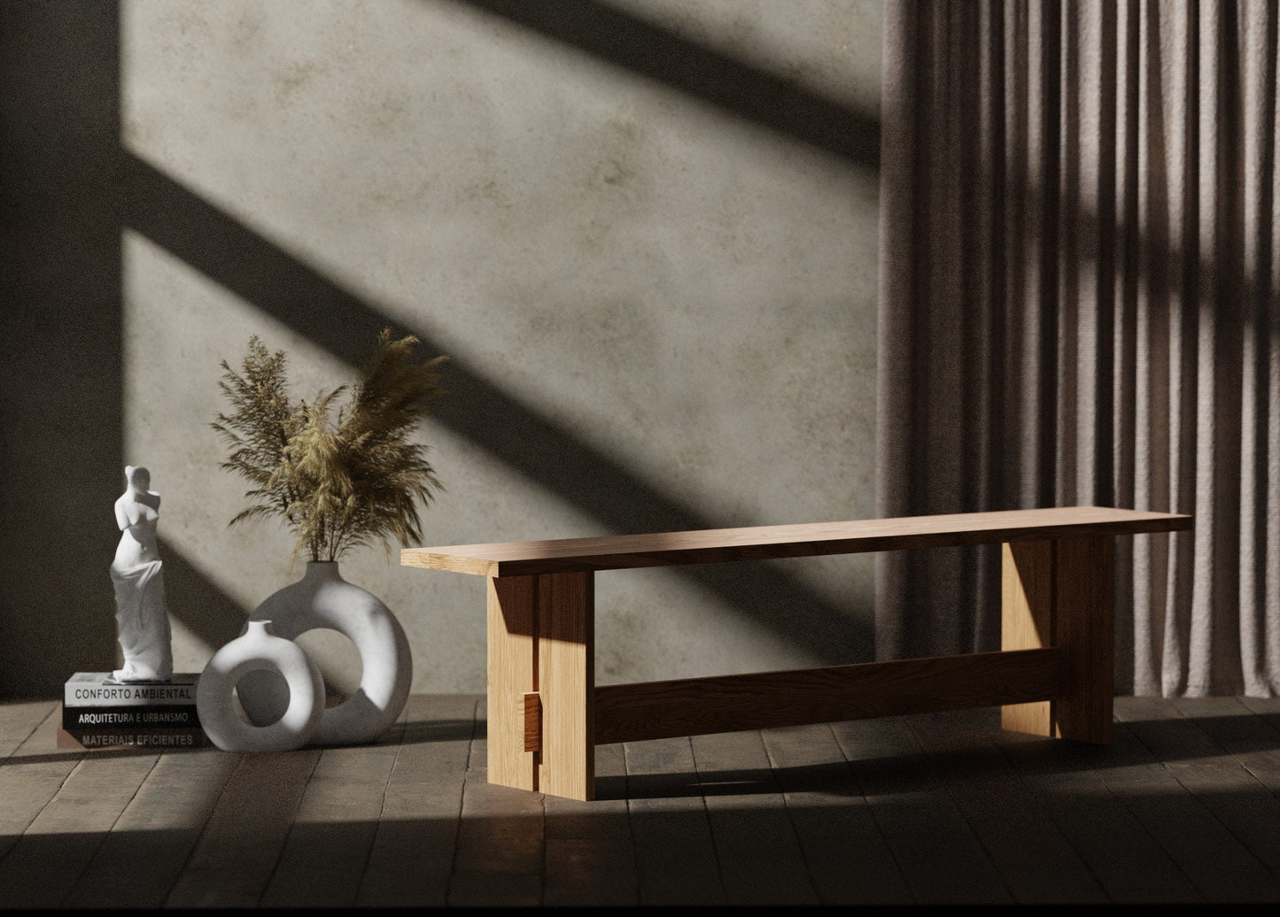 American Oak Bench | Modern Minimalist Design | Hallway Bench | Oak Seat | Minimal | Oak Chair | Solid Oak Dining Bench | Wood Bench