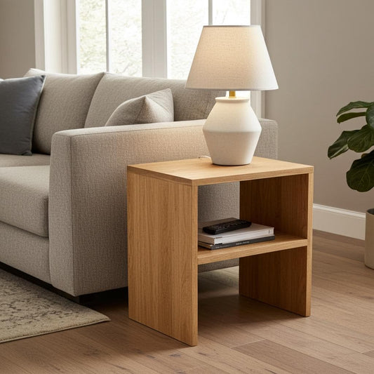 Handcrafted American Oak Side Table | Oak Bedside Table | Oak Cabinet | Oak End Table | Oak Table