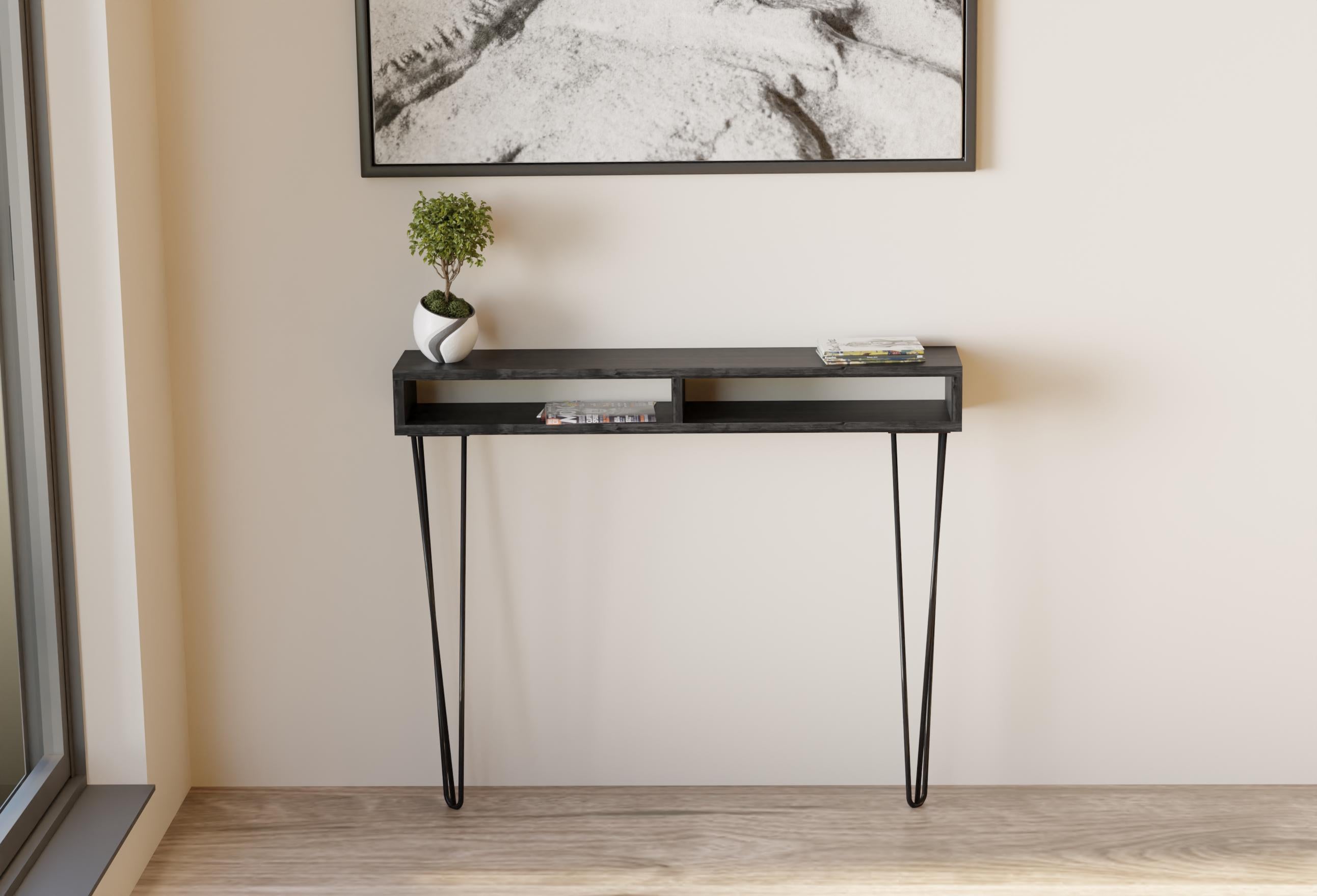 Scandinavian Redwood Hallway Console Table
