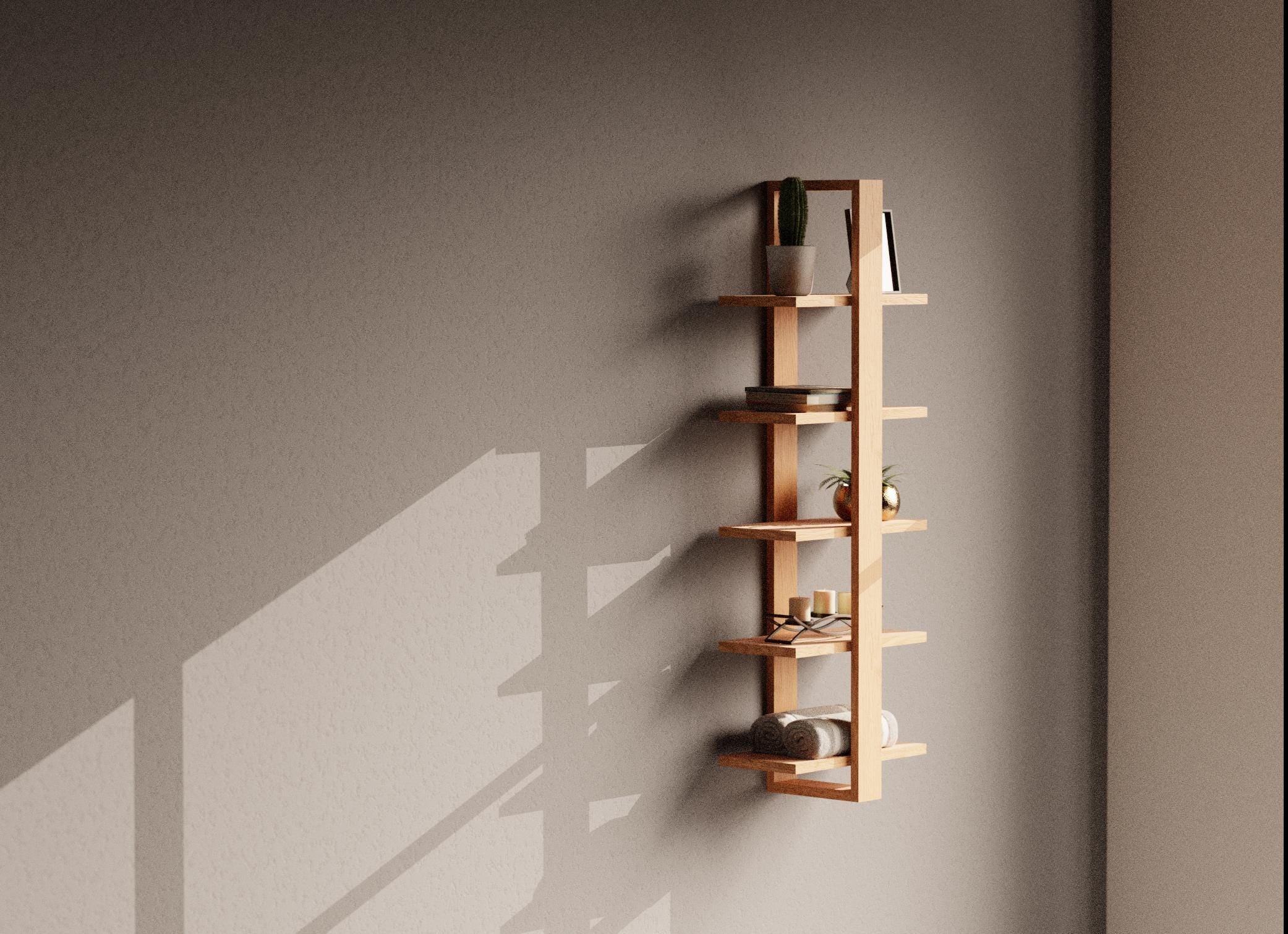 Oak Tiered Floating Shelves