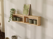 Oak Wall Shelf for Mugs, Cups & Kitchen Storage