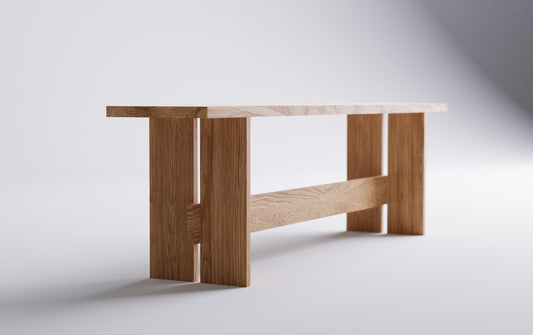 American Oak Bench | Modern Minimalist Design | Hallway Bench | Oak Seat | Minimal | Oak Chair | Solid Oak Dining Bench | Wood Bench