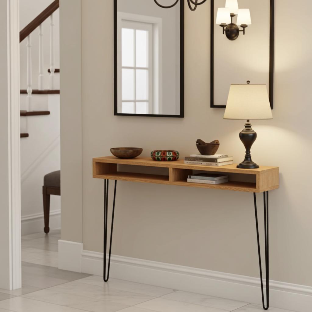 Oak Console Table / Entryway Console