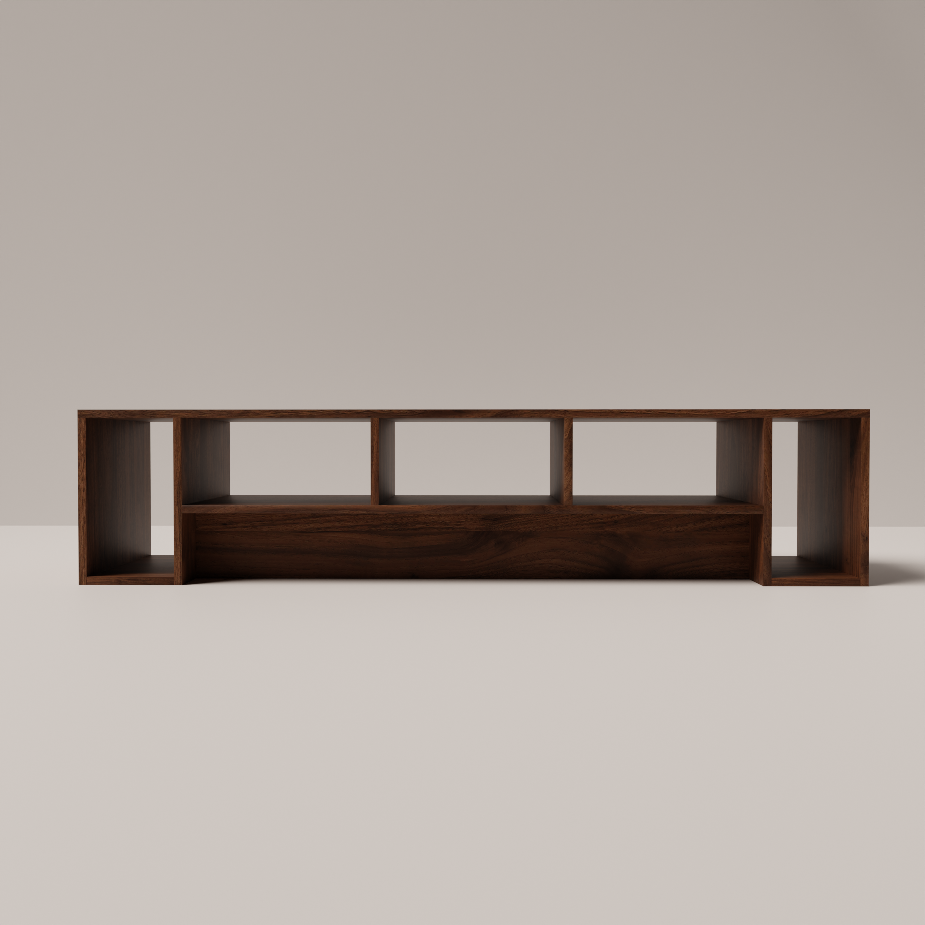 Solid Black Walnut TV Unit