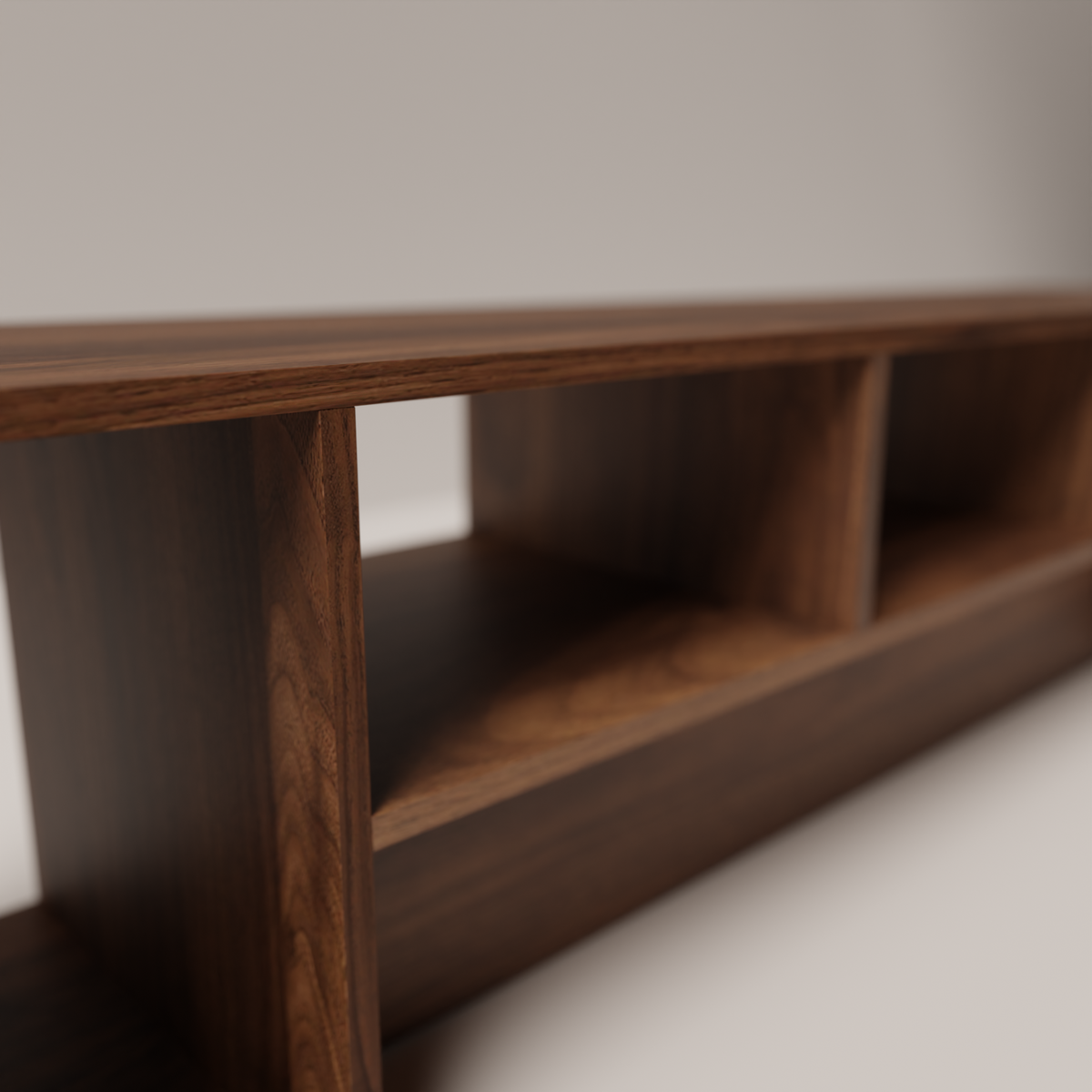 Solid Black Walnut TV Unit
