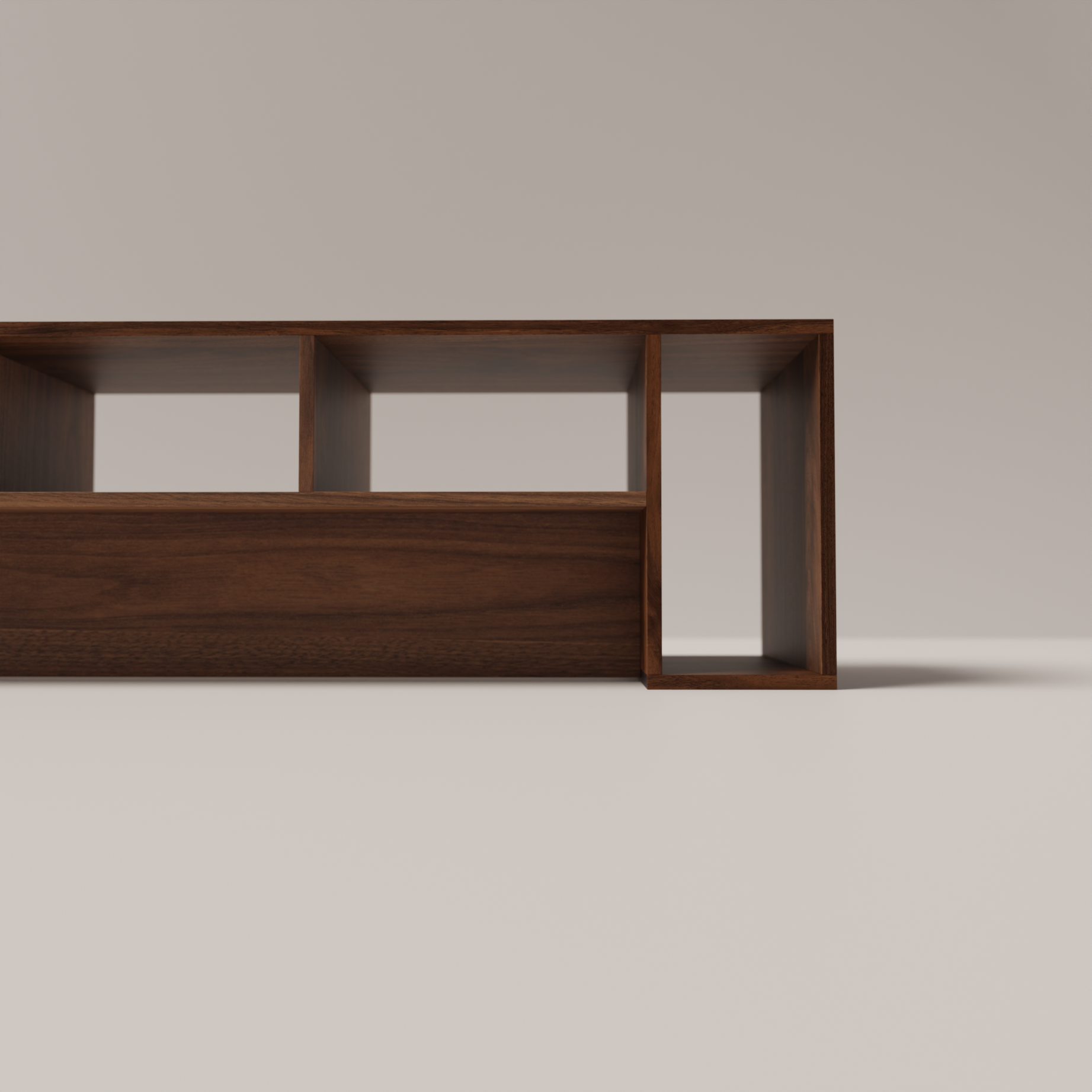Solid Black Walnut TV Unit
