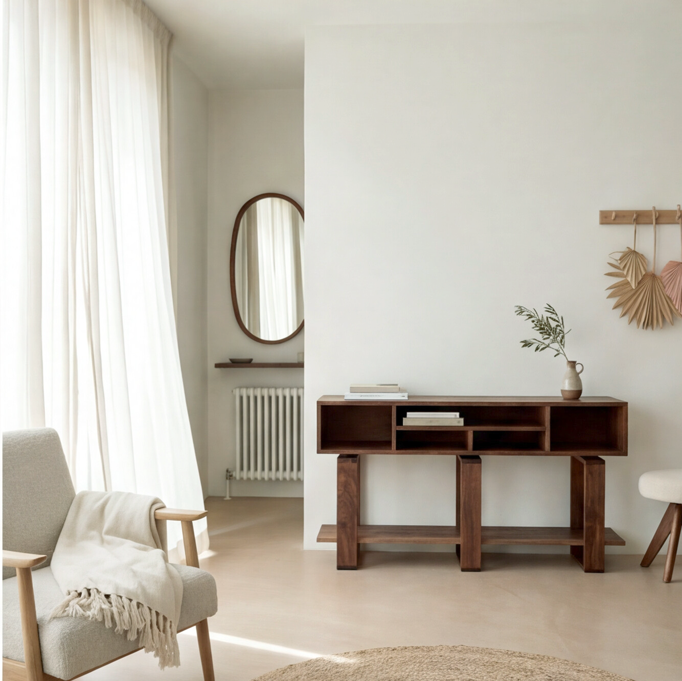 Bodhi Solid Black Walnut Console Table