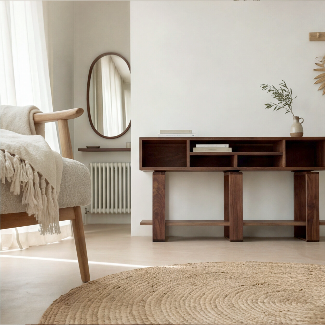 Bodhi Solid Black Walnut Console Table