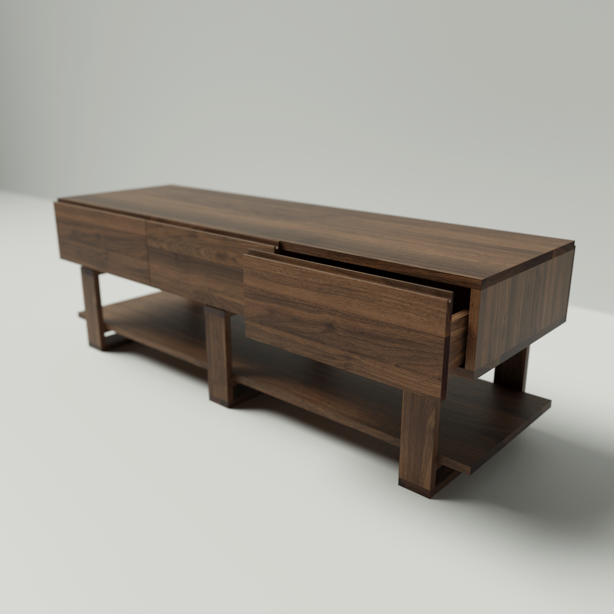 Sideboard „Bodhi“ aus Schwarznussbaumholz