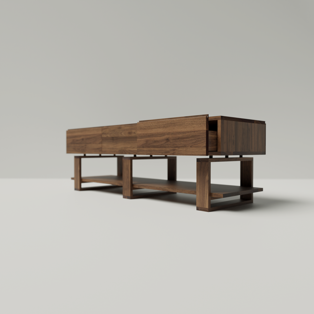 Sideboard „Bodhi“ aus Schwarznussbaumholz