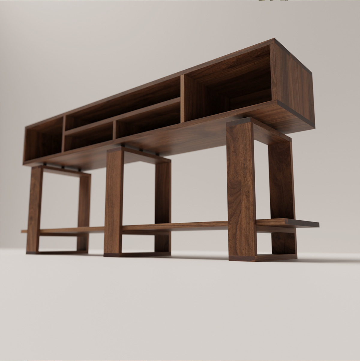 Bodhi Solid Black Walnut Console Table