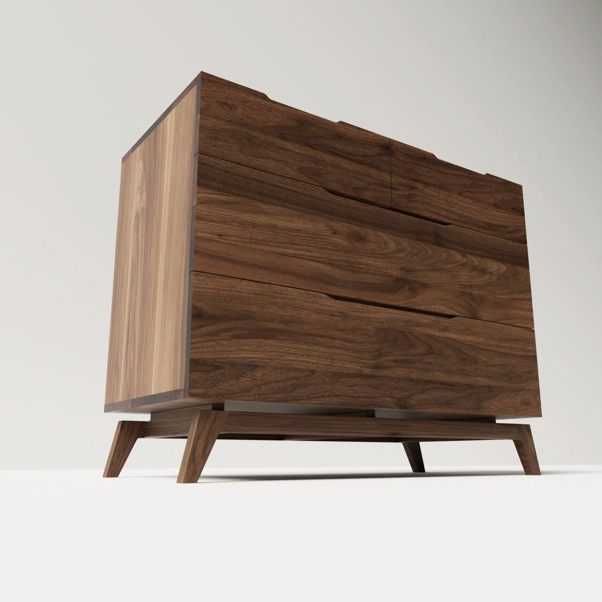 Bodhi Solid Walnut Chest Of Drawers Sideboard