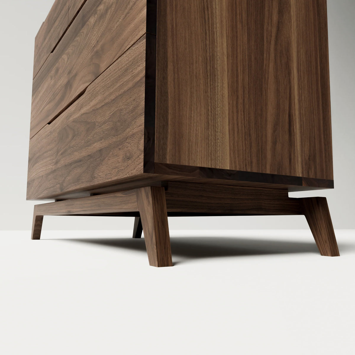 Bodhi Solid Walnut Chest Of Drawers Sideboard