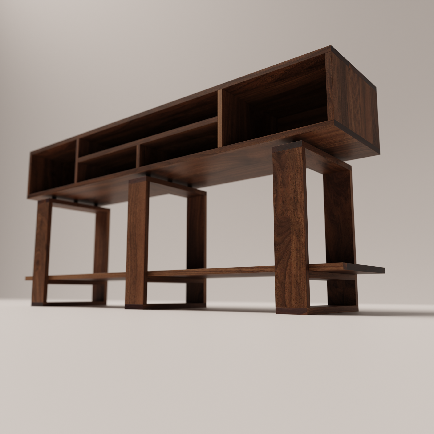 Bodhi Solid Black Walnut Console Table