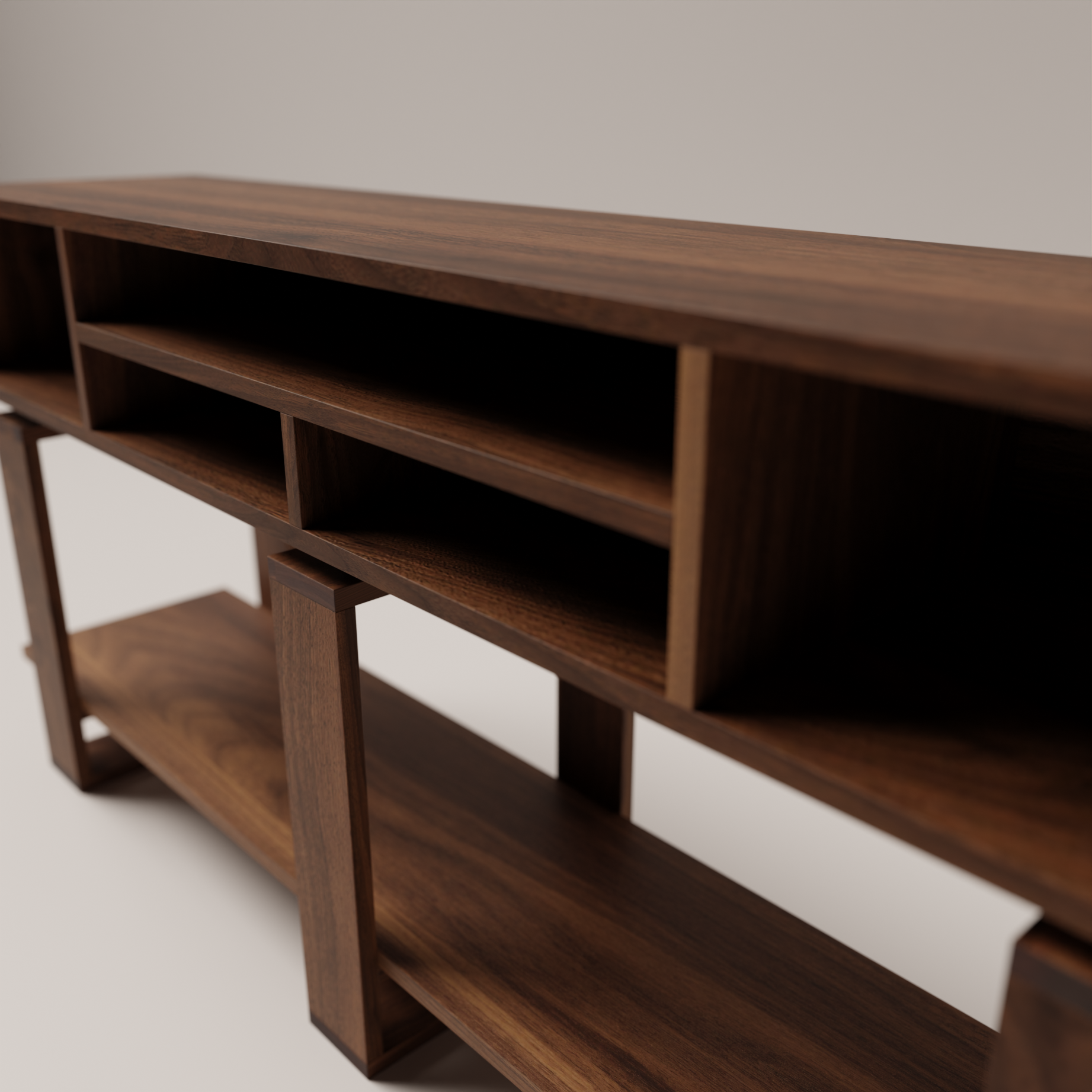 Bodhi Solid Black Walnut Console Table