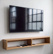American Oak Floating TV Unit