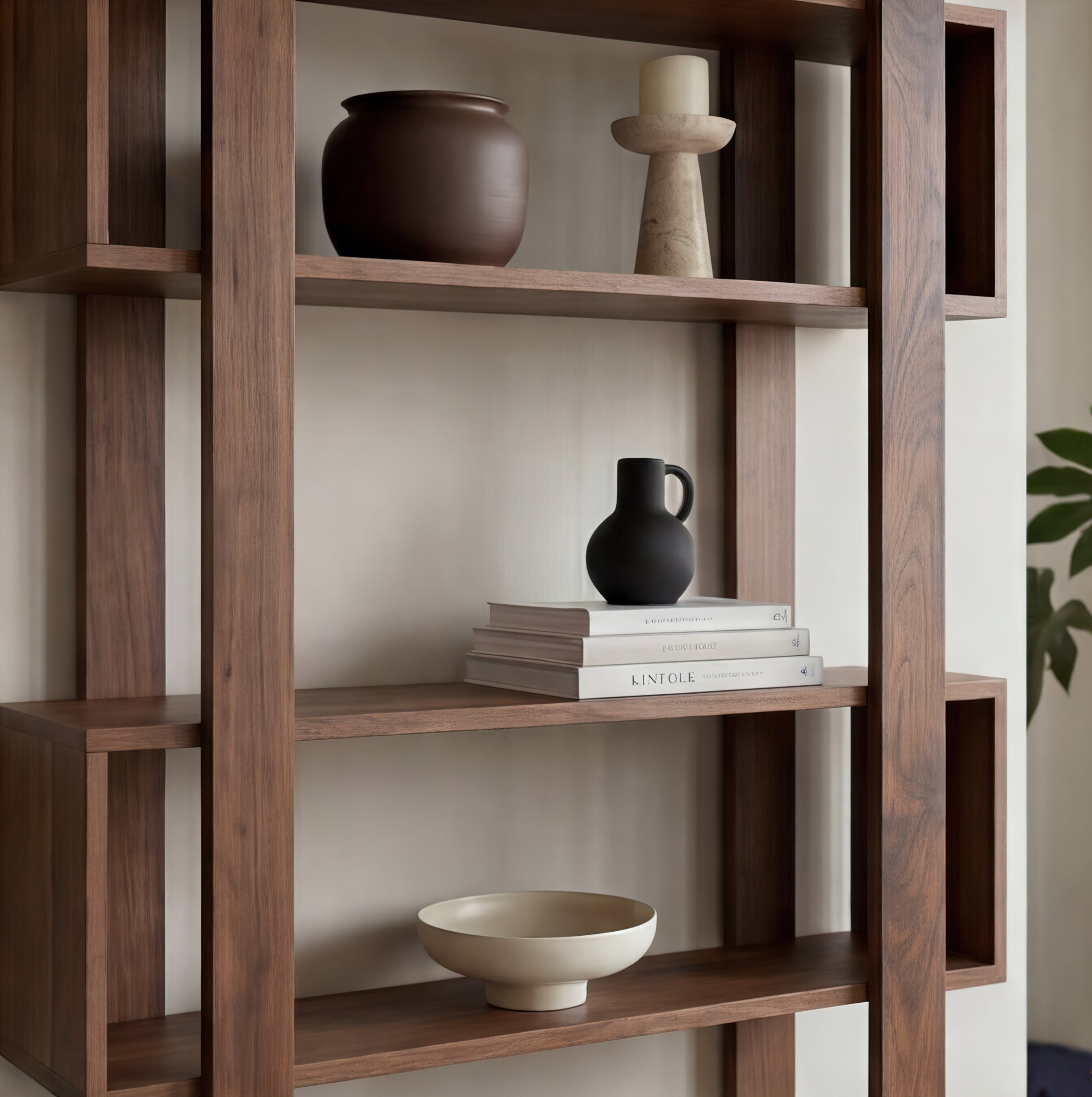 Bodhi Solid Black Walnut Bookcase