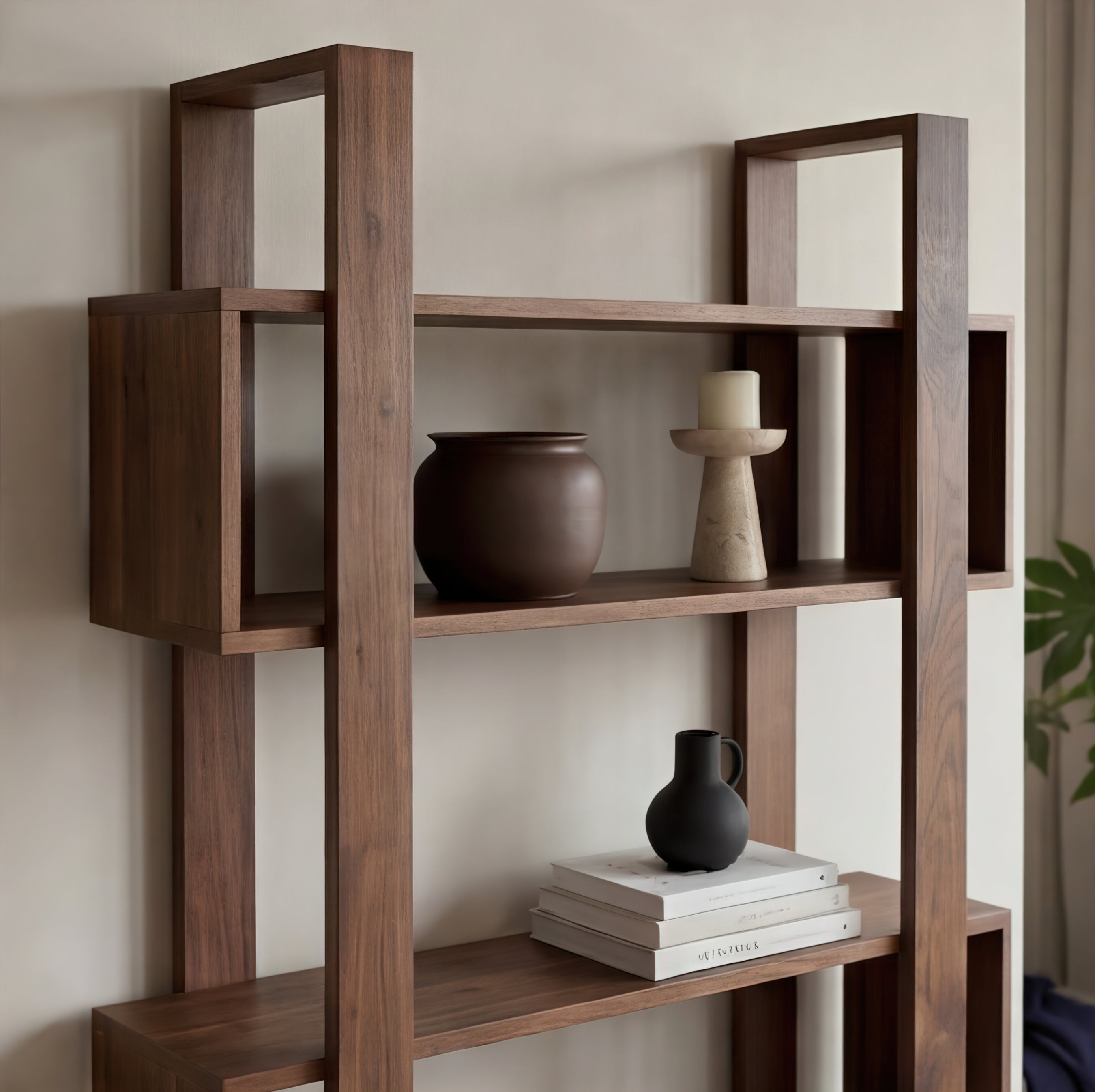 Bodhi Solid Black Walnut Bookcase