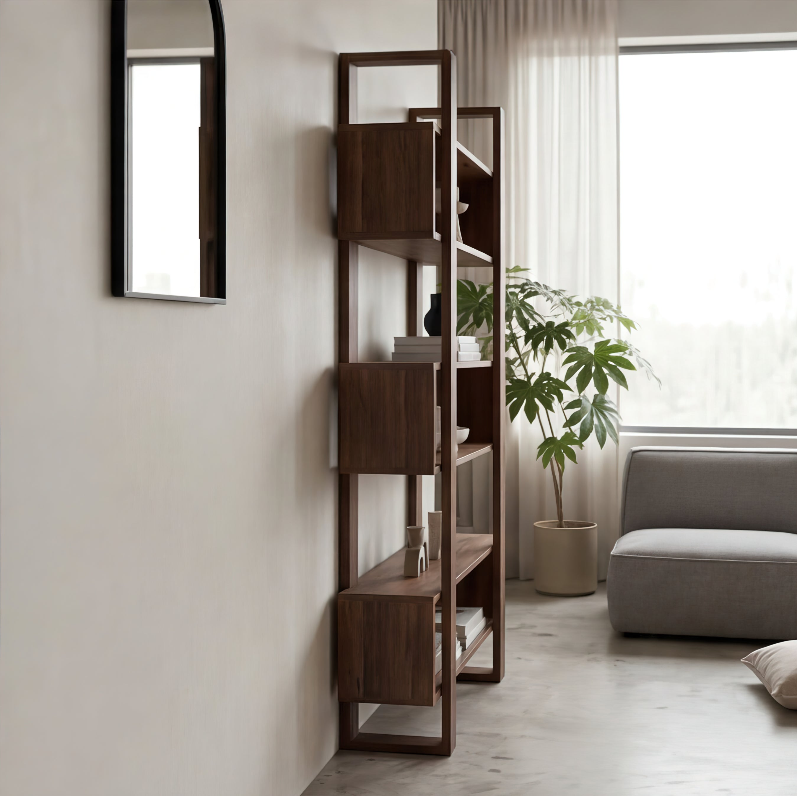 Bodhi Solid Black Walnut Bookcase