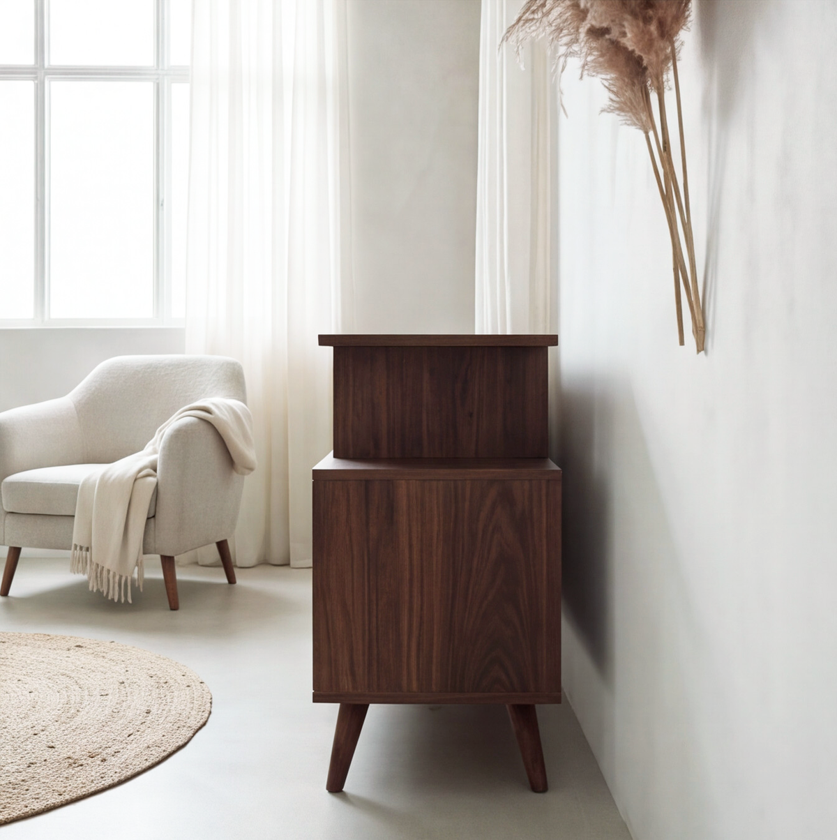 Sideboard aus massivem Schwarznussbaum