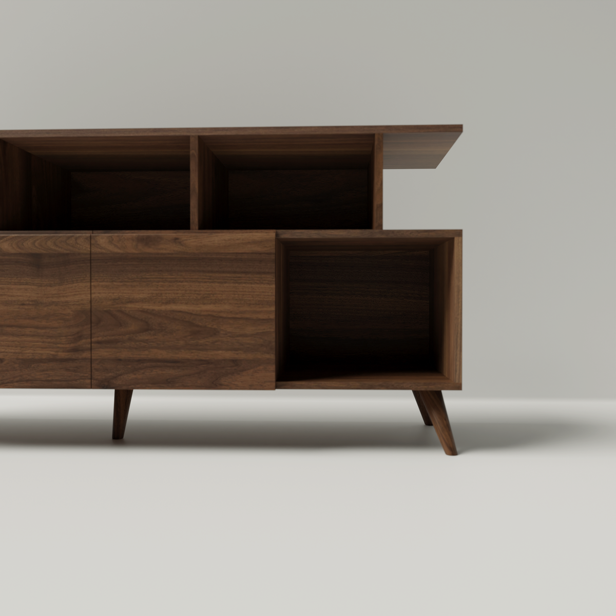 Sideboard aus massivem Schwarznussbaum
