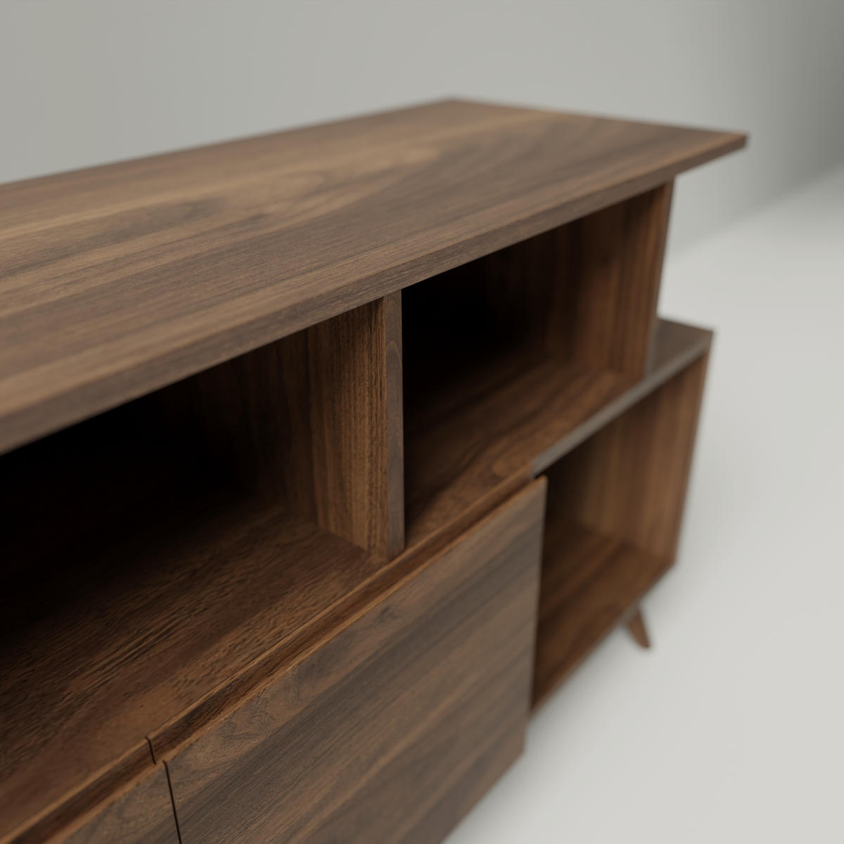 Sideboard aus massivem Schwarznussbaum