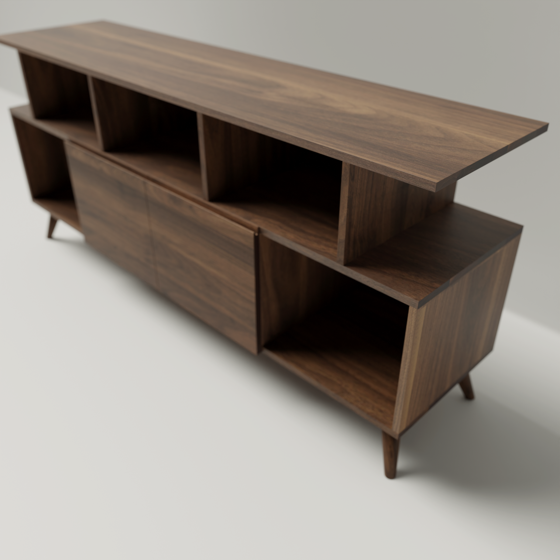 Sideboard aus massivem Schwarznussbaum