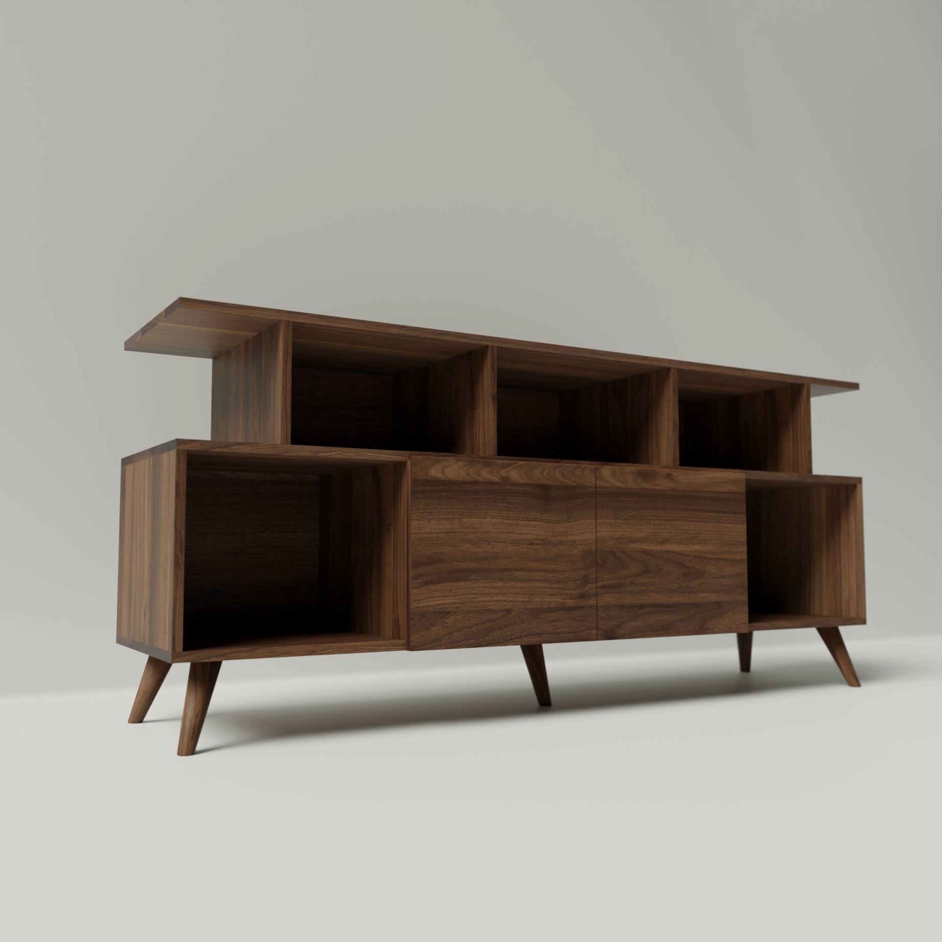 Sideboard aus massivem Schwarznussbaum