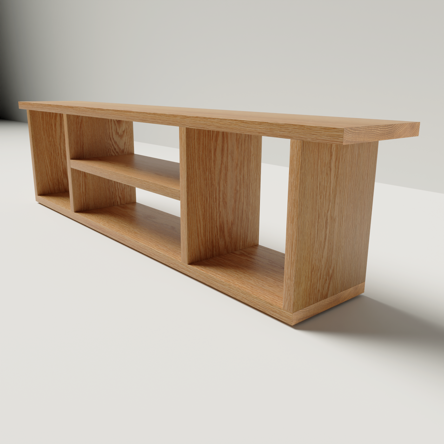 Solid Oak End of Bed Storage