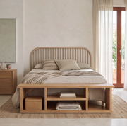Solid Oak End of Bed Storage