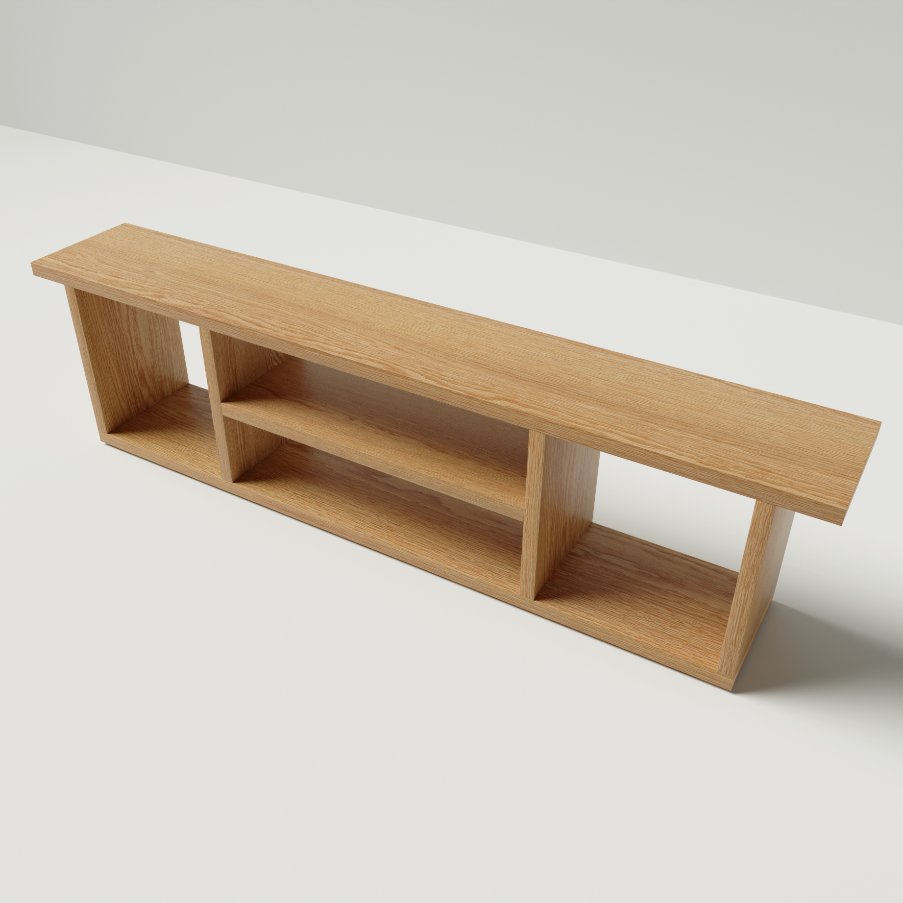 Solid Oak End of Bed Storage