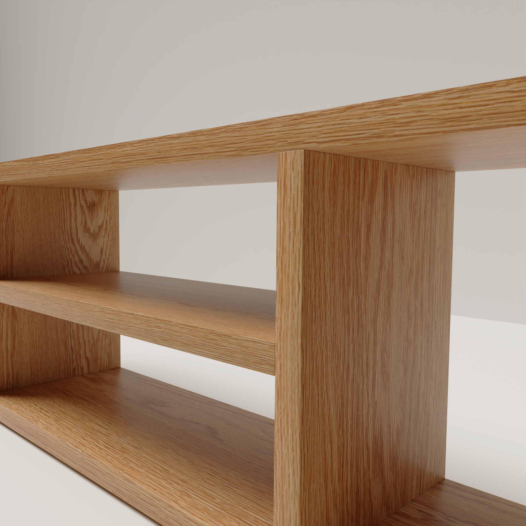 Solid Oak End of Bed Storage