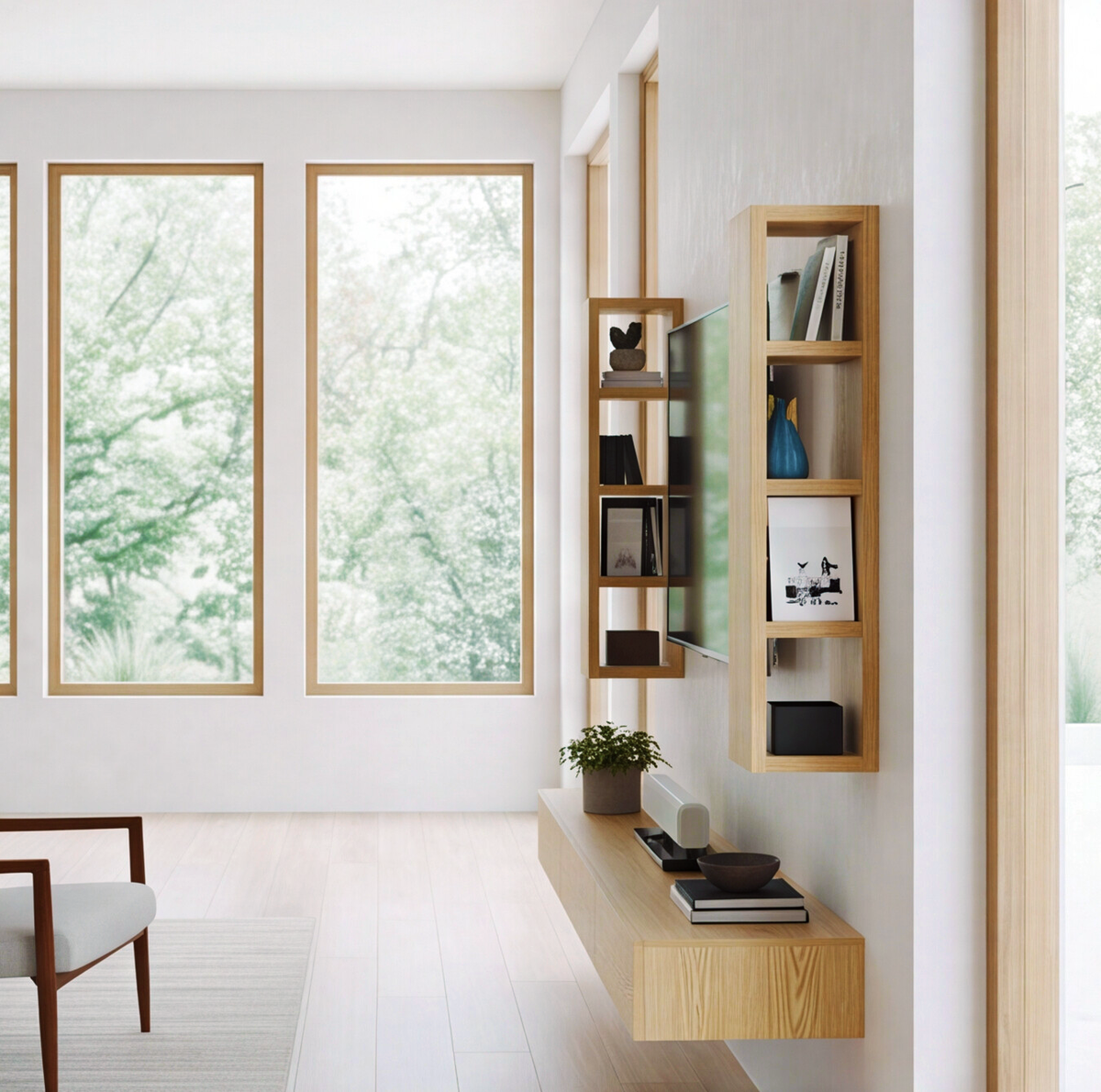 Side Access American Oak Shelf