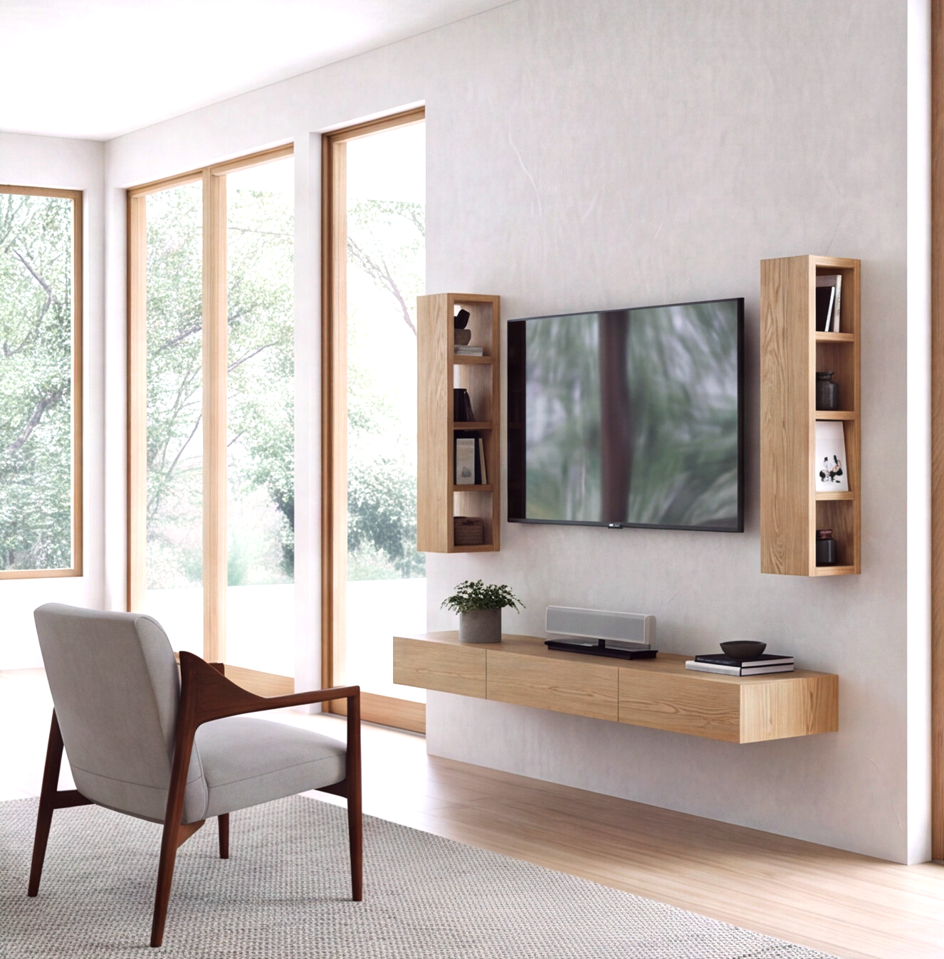 Side Access American Oak Shelf