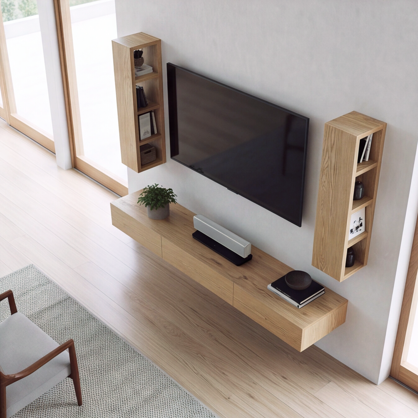 Side Access American Oak Shelf