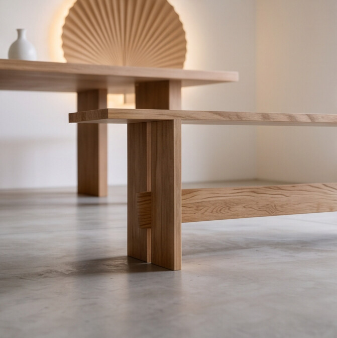 American Oak Bench