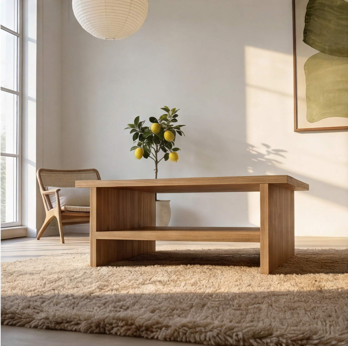 American Solid Oak Coffee Table