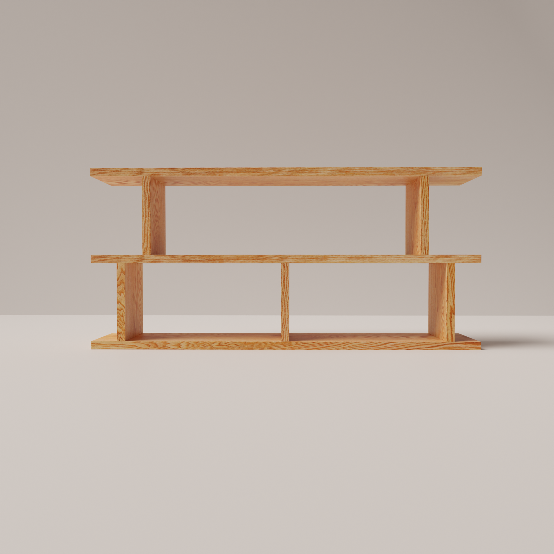 American Oak Open Console Table