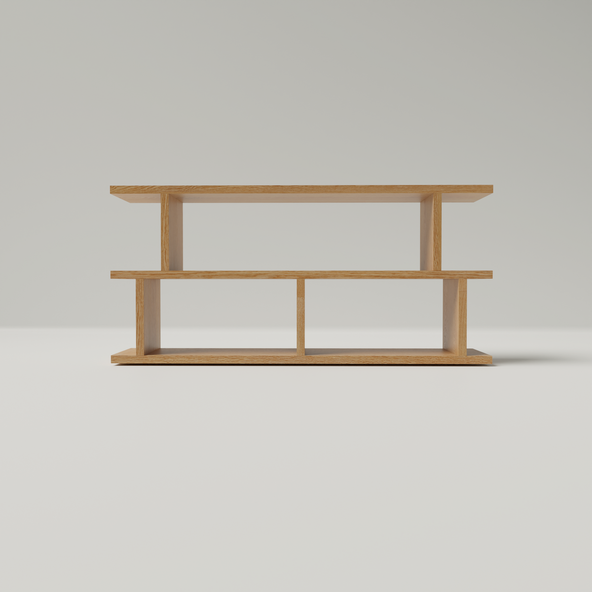 American Oak Open Console Table