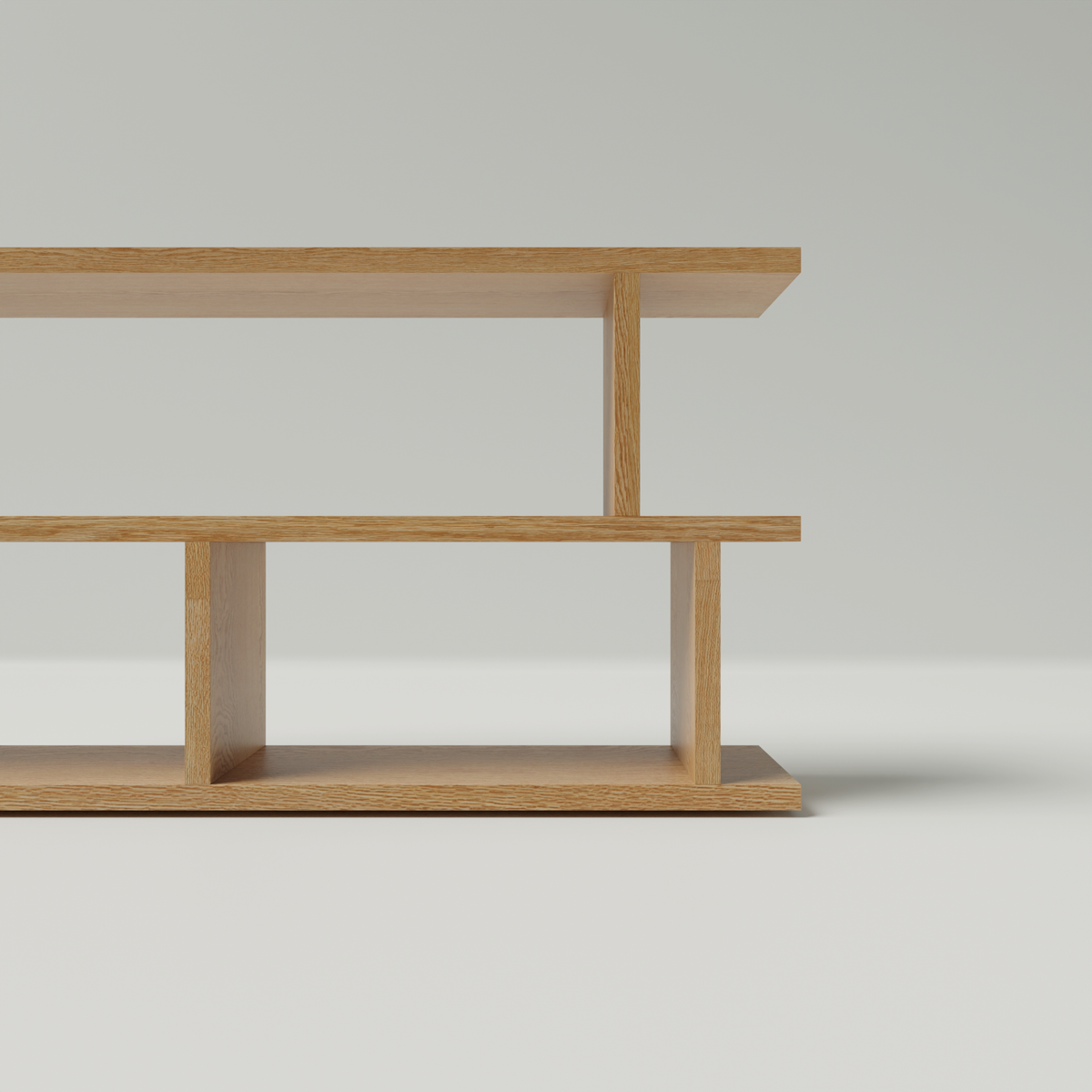 American Oak Open Console Table