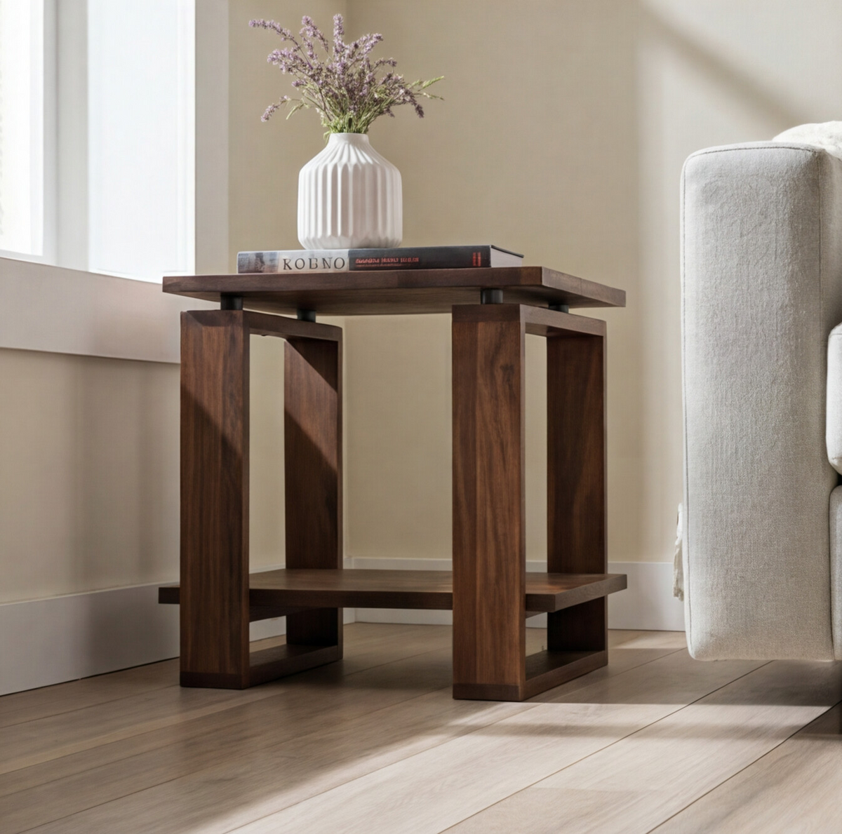 Bodhi Solid Black Walnut Side Table