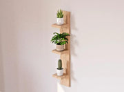 Solid Oak Shelf - Vertical Wall Shelf